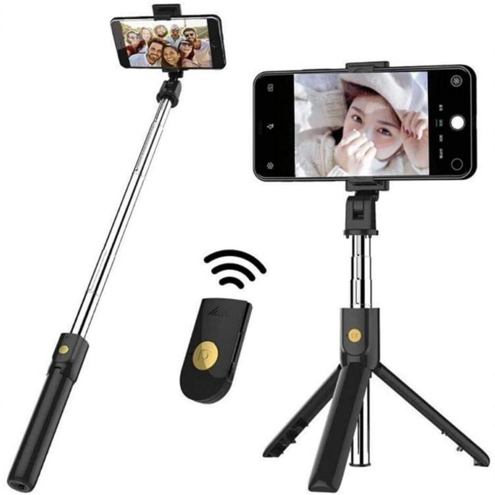 Tripé 2 Em 1 Pau De Selfie E Tripé Com Controle Bluetooth Sem Fio Fotos E Vídeos K07