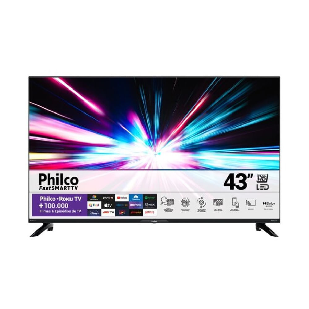 Smart TV Philco 43" Led Dolby Audio PTV43G7ER2CPBLF - Bivolt Bivolt