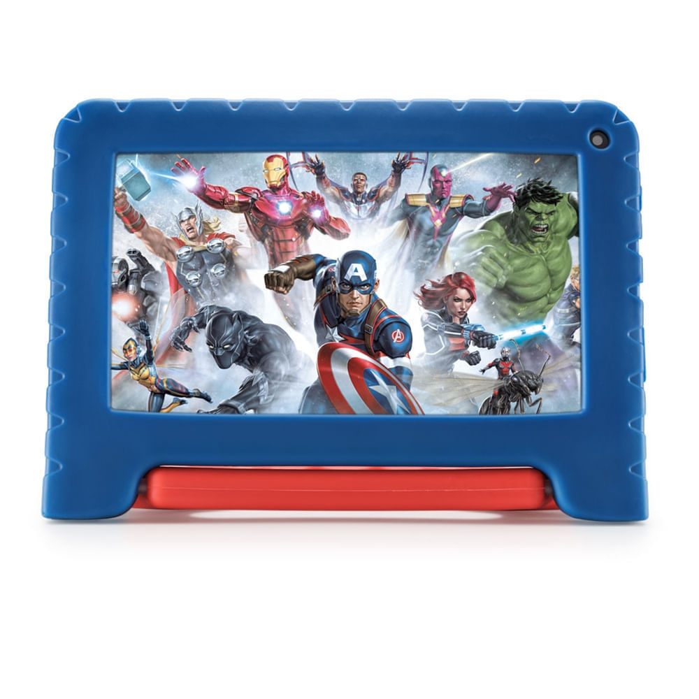 Tablet Avengers com Controle Parental 4GB RAM + 64GB + Tela 7 pol + Case + Wi-fi + Android 13  + Quad Core Multi - NB417 NB417