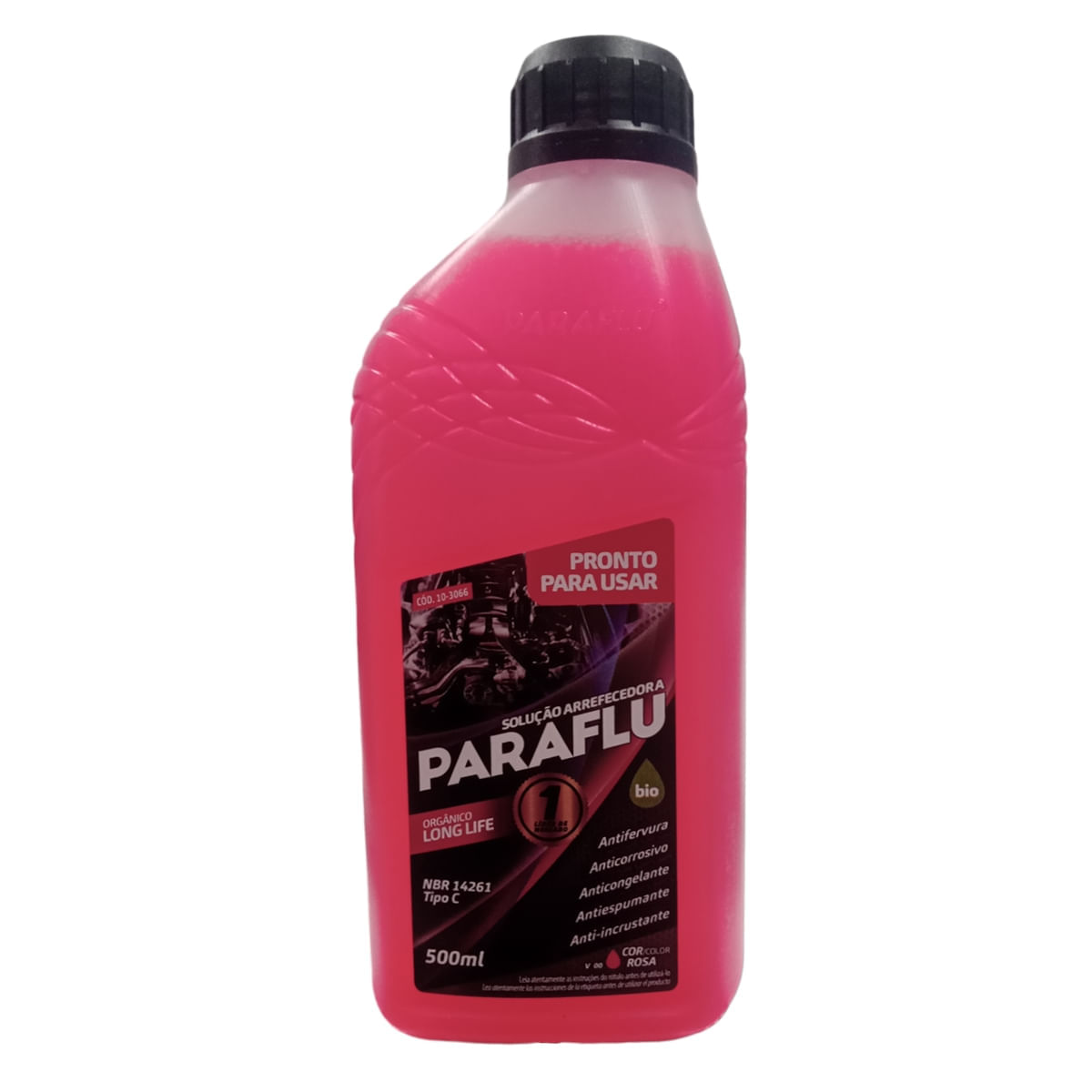 Aditivo para Água do Radiador Paraflu Pronto para Uso Orgânico Long Life Coloração Rosa 500ml