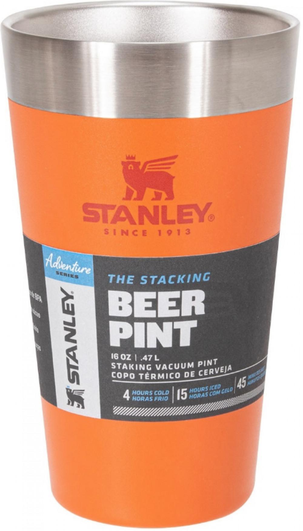 Copo Termico Stanley Cerveja Laranja 473Ml Com Isolamento