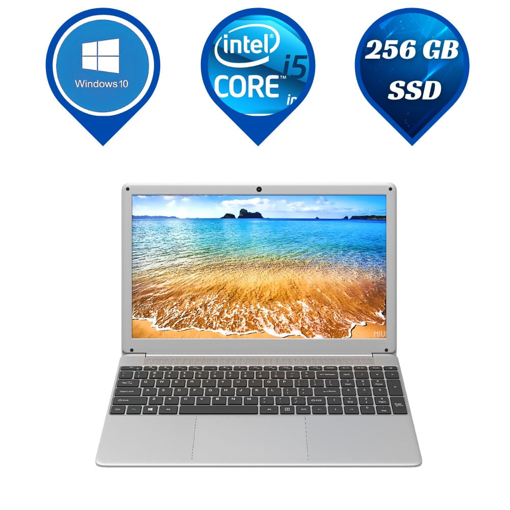 Notebook Everex Exbook Intel Core i5 8GB 256GB SSD Windows 10 Home Tela 15.6”