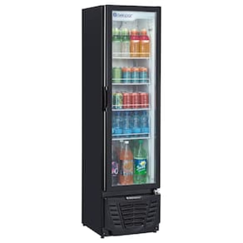 Refrigerador de Bebidas Vertical Gelopar Frost Free GPTU-230 Preto - 228 L 110