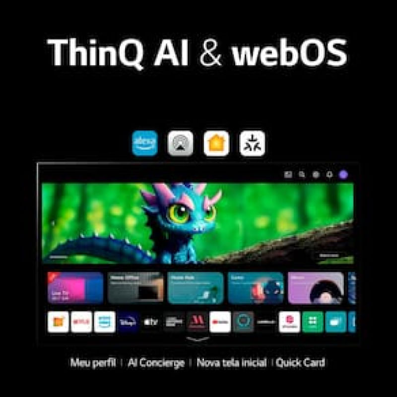 Smart TV 65" 4K LG OLED65C3PSA Evo 120Hz, G-Sync FreeSync, Bluetooth, ThinQ AI, Alexa, Google, 4 HDMIs