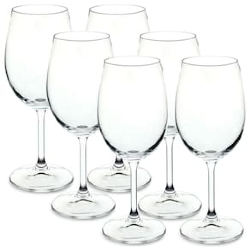 Conjunto de Taças para Vinho Tinto Bohemia Anna 450 ml em Cristal Ecológico – 6 Peças