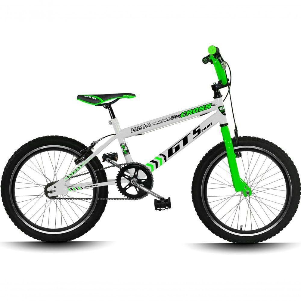 Bicicleta Aro 20 Gt Sprint Cross Infantil Freio V-brake Aro Aero Branco+verde
