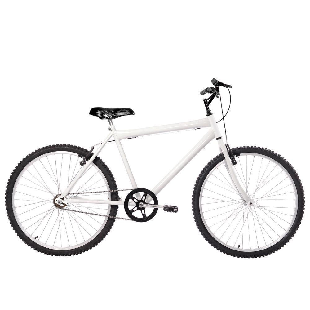 Bicicleta Masculina Aro 26 Mtb Alumínio Natural Cor Branca