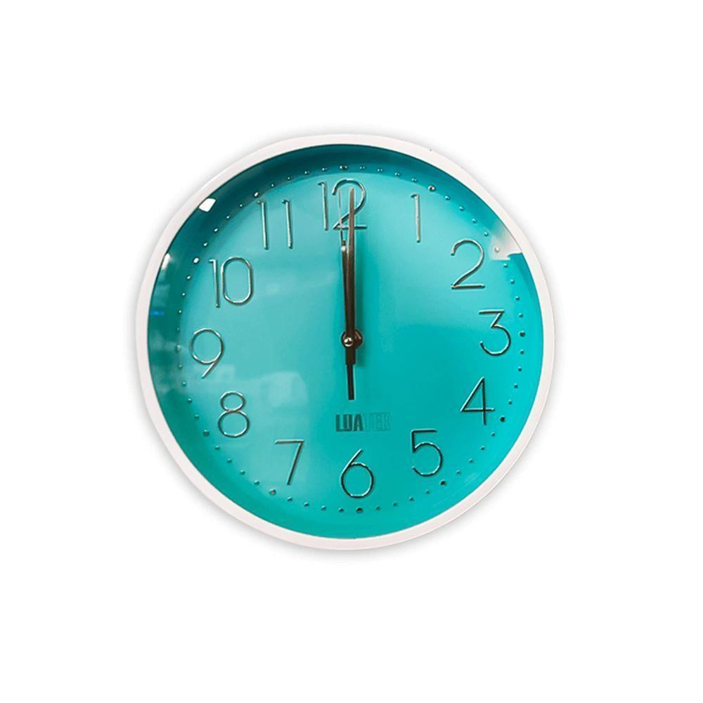 Relógio De Parede Redondo Analógico Cozinha Sala Verde