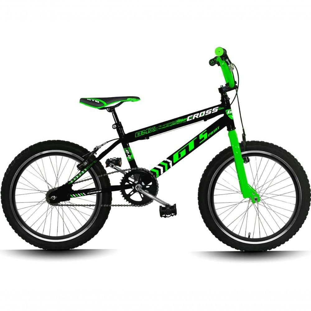 Bicicleta Aro 20 Gt Sprint Cross Infantil Freio V-brake Aro Aero Preto+verde