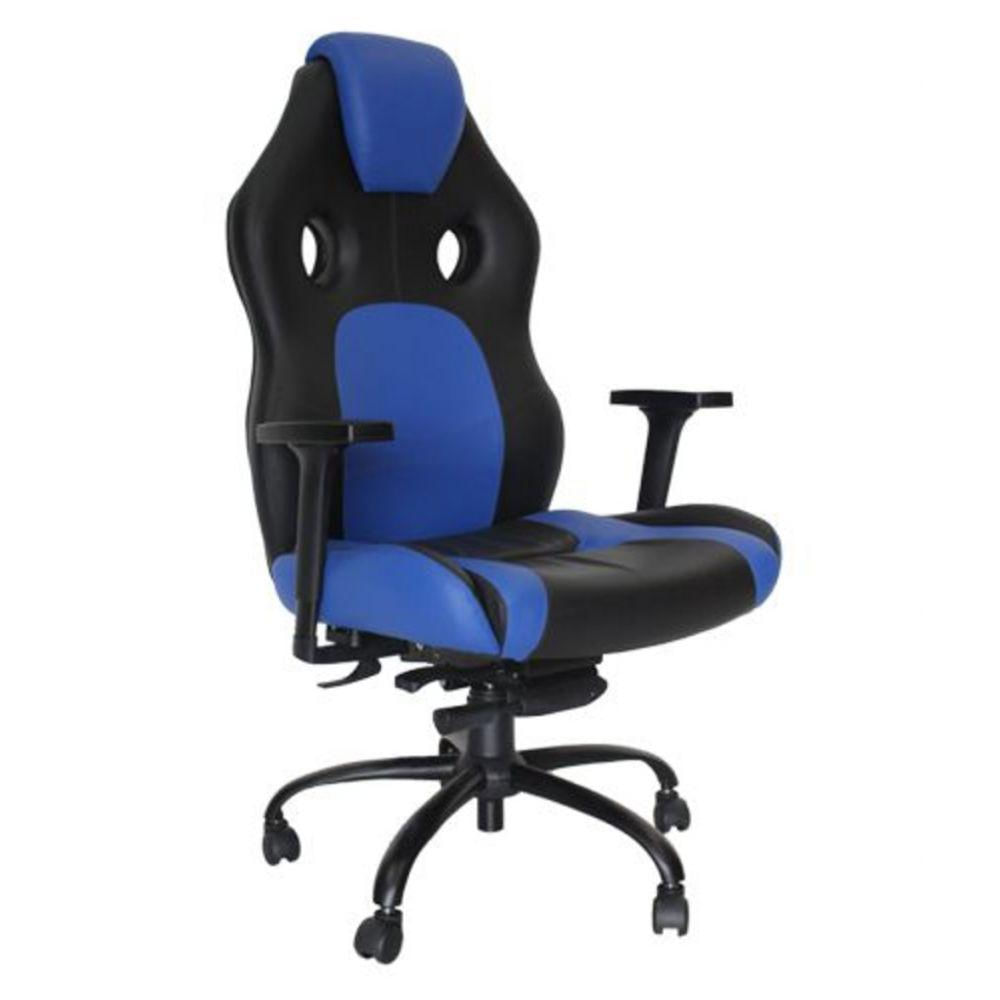 Cadeira Gamer Giratória Com Braço Gamer Racing Azul