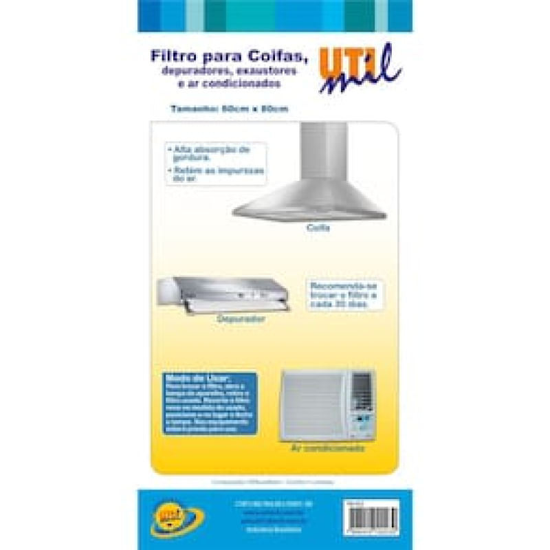Filtro para Coifa, Depuradores e Ar Condicionado Utimil TM 023