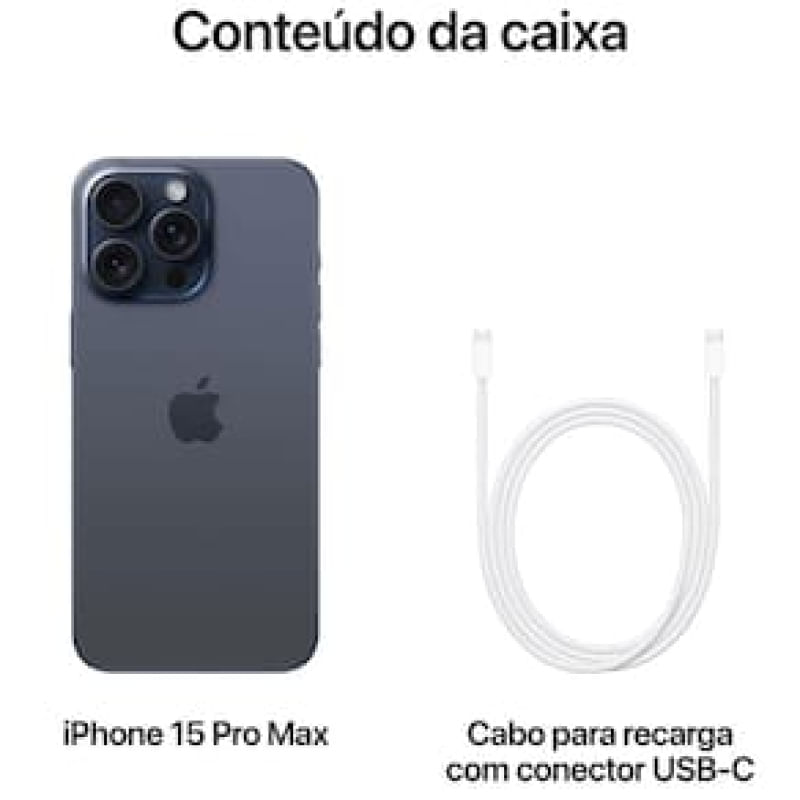 Apple iPhone 15 Pro Max 256 GB -Titânio Azul