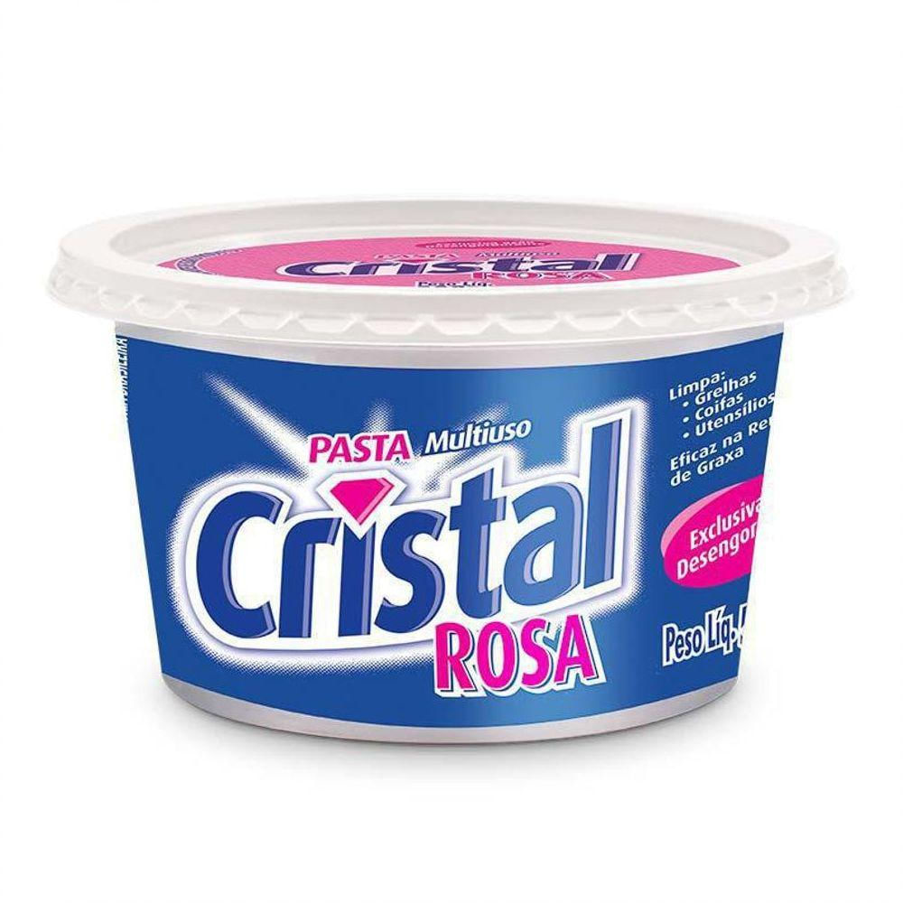 Pasta Cristal Multiuso Rosa 500 Gr Com 12 Unidades