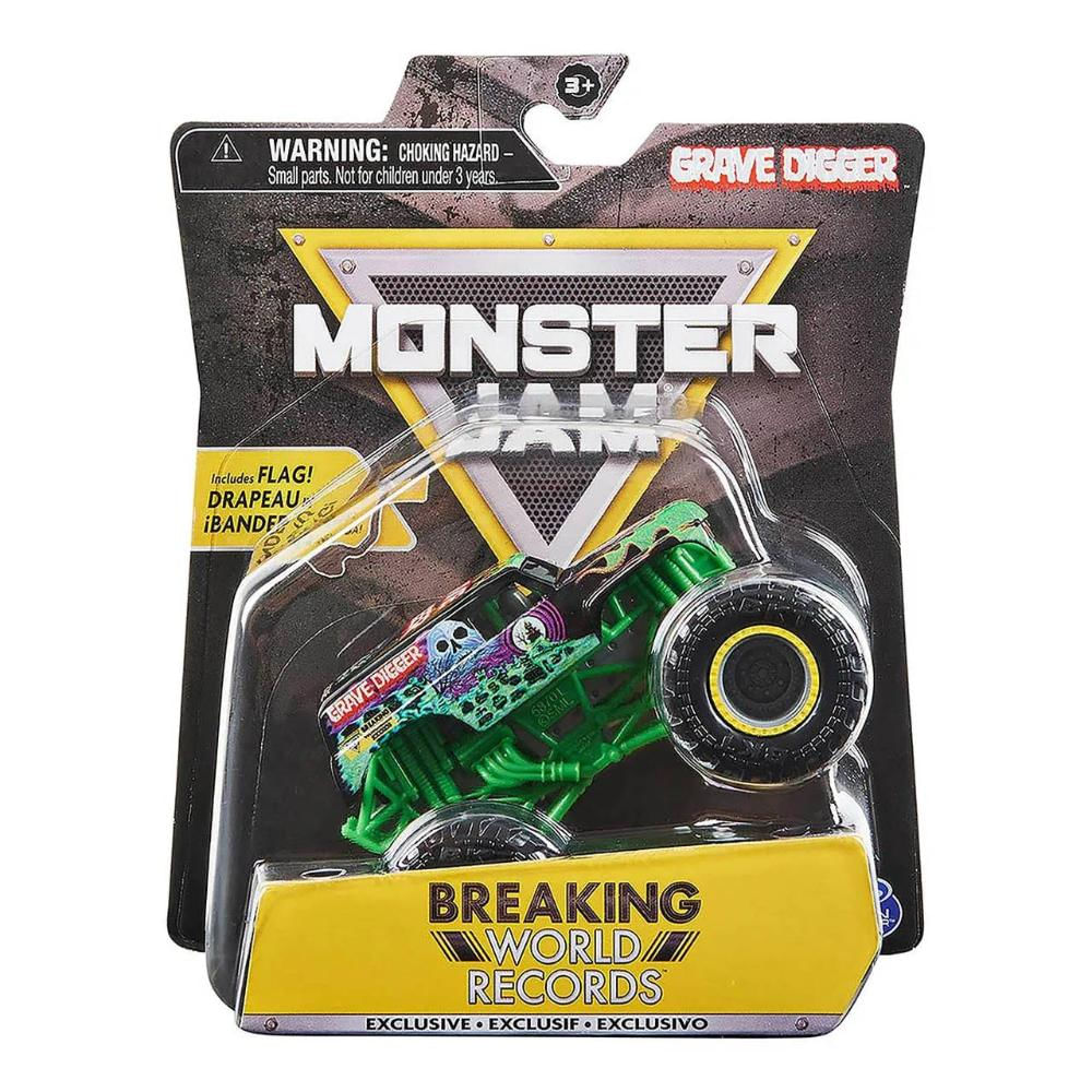 Carro Monster Jam Truck 1:64 Breaking True Metal Grave Digger