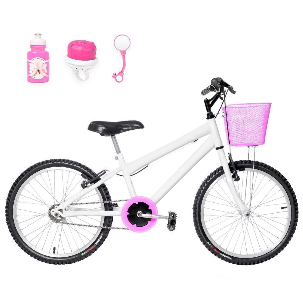 Bicicleta Infantil Feminina Aro 20 Natural Kit Passeio