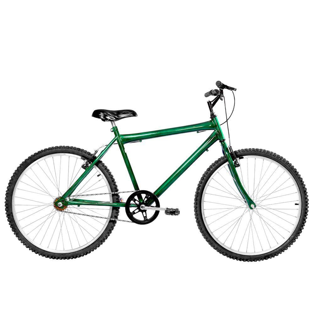 Bicicleta Masculina Aro 26 Mtb Alumínio Natural Cor Verde Escura
