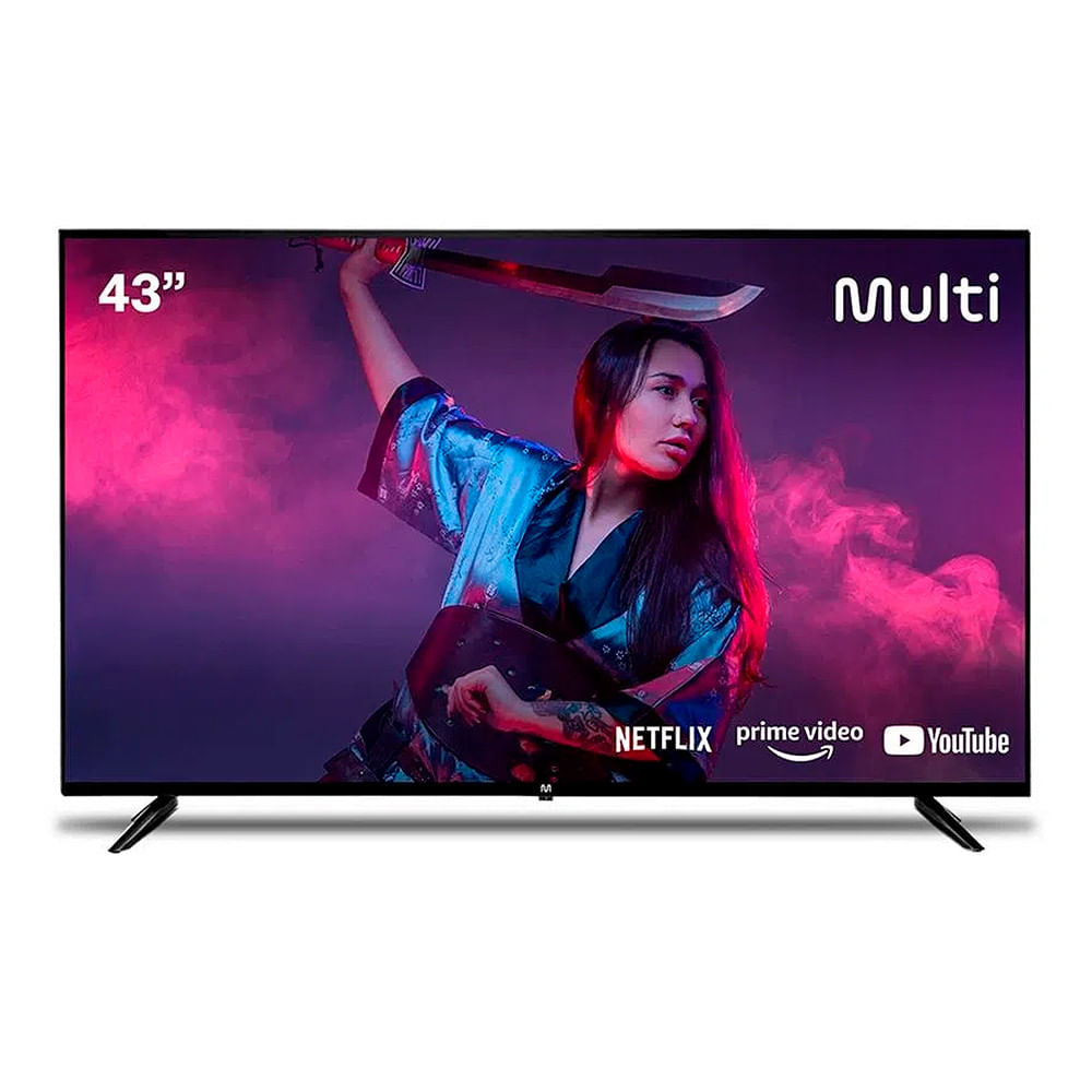 Smart TV Multilaser 43 FHD DLED USB HDMI Multi Android - TL046M Preto / Bivolt