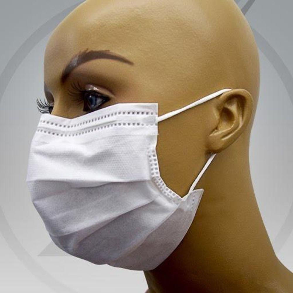 Kit 100 Mascara Descartável Tripla Camada Clips Nasal