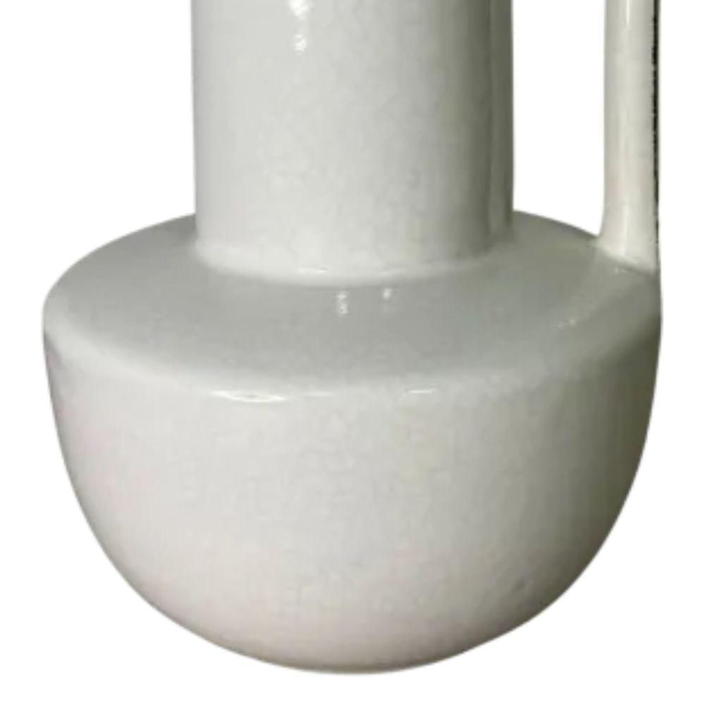 Vaso De Cerâmica Organic 19x19x25 Cm Branco