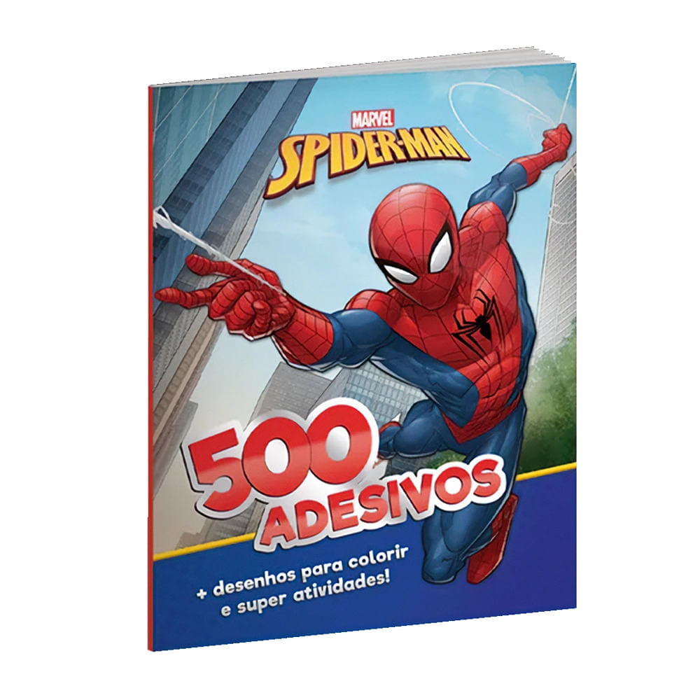 Livro Infantil Culturama Spider Man com 500 Adesivos