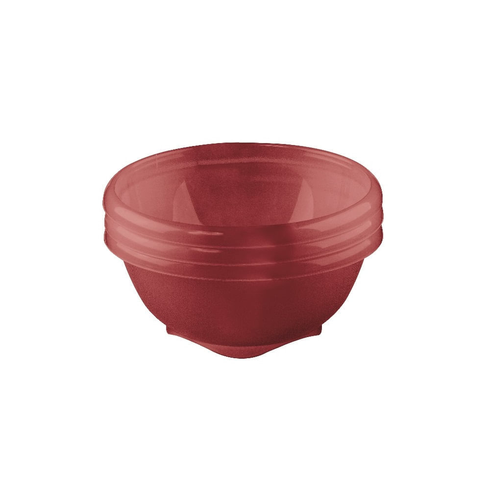 Kit 3 Potes para Sobremesa Plásticos Vermelho 240ml Casar Sanremo