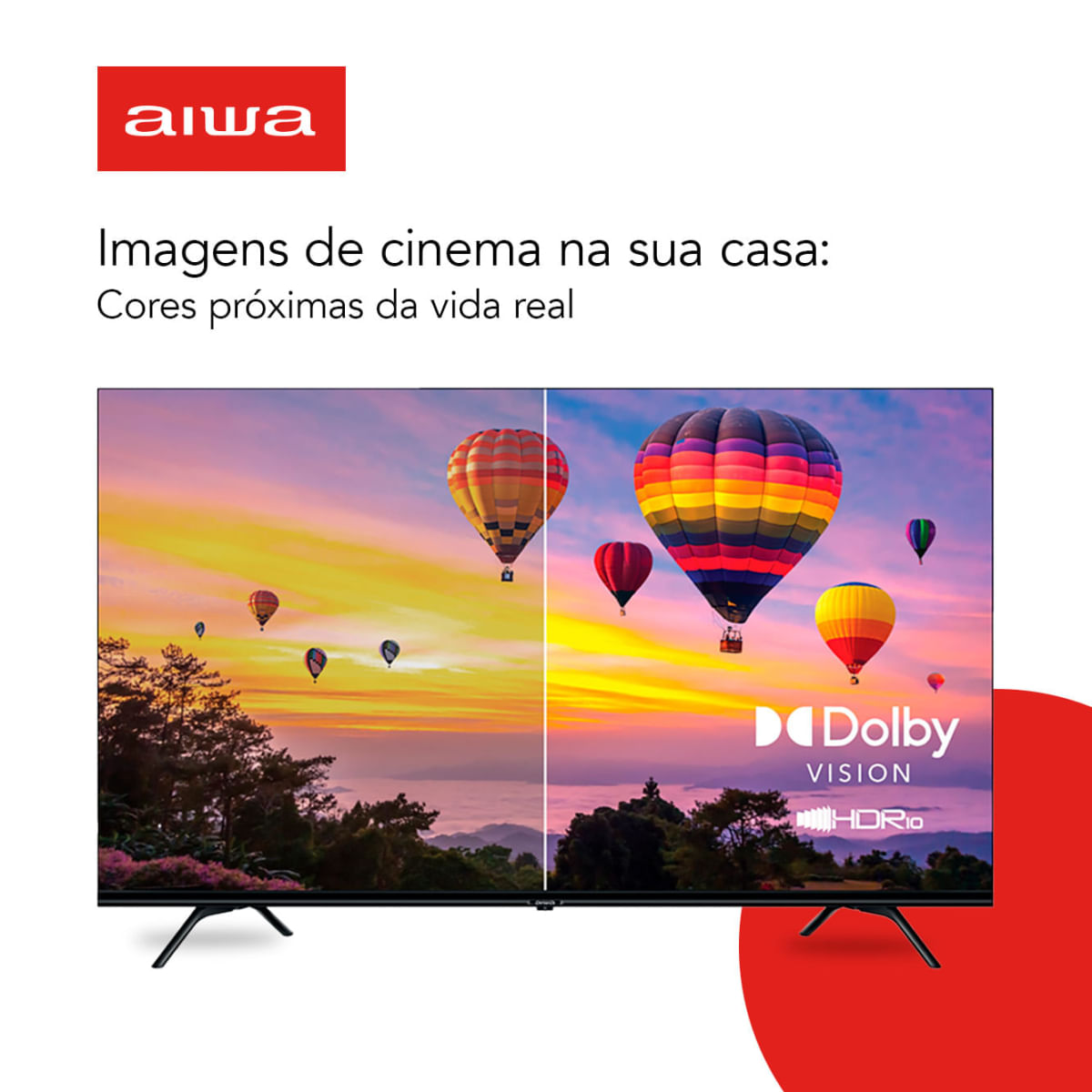 Smart TV Aiwa 55” Android, 4K, Borda Ultrafina, Dolby Vision & Atmos - AWS-TV-55-BL-01-A Bivolt