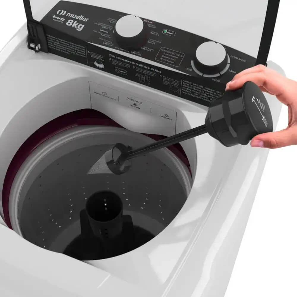 Máquina De Lavar Mueller Automática Energy 8kg Branca 110