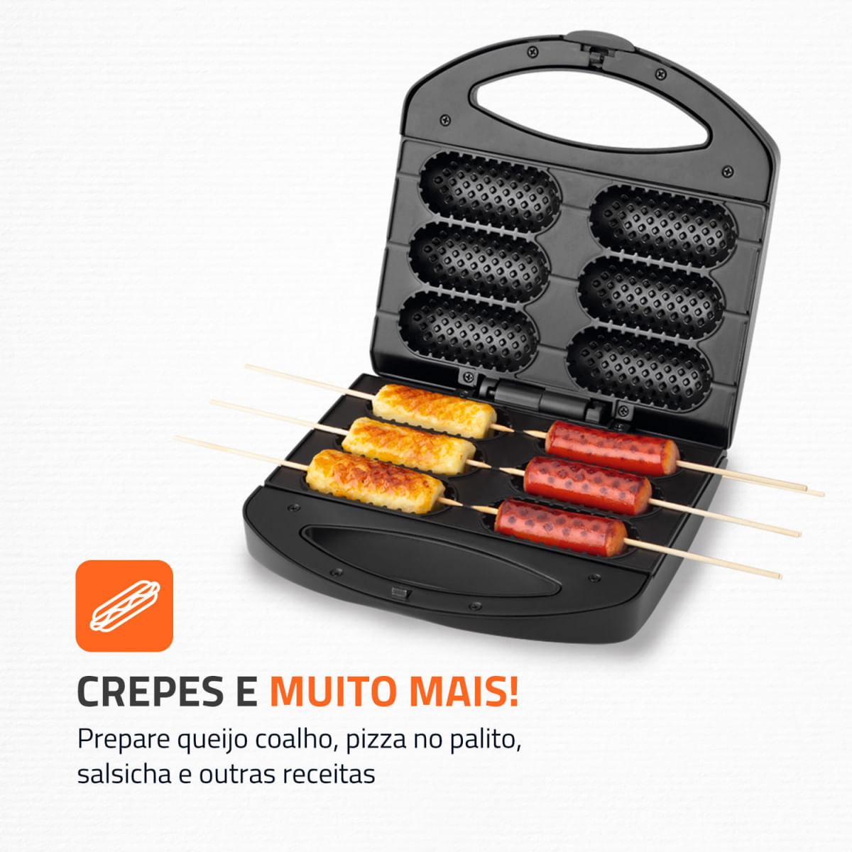 Crepeira Mondial Pratic Crepe & Hot Dog CP-01 110V
