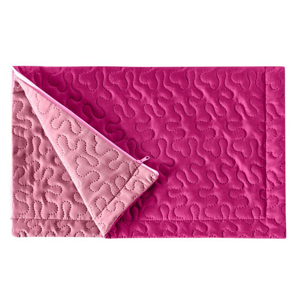 Porta Travesseiro Pratik Pink rosa Avulso Dupla Face