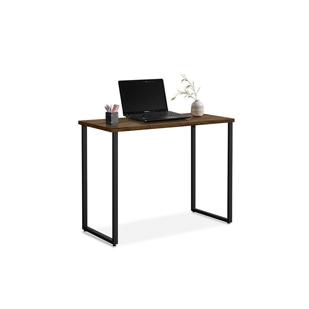 Escrivaninha Office 0,90 Klm Móveis Amadeirado Com Preto