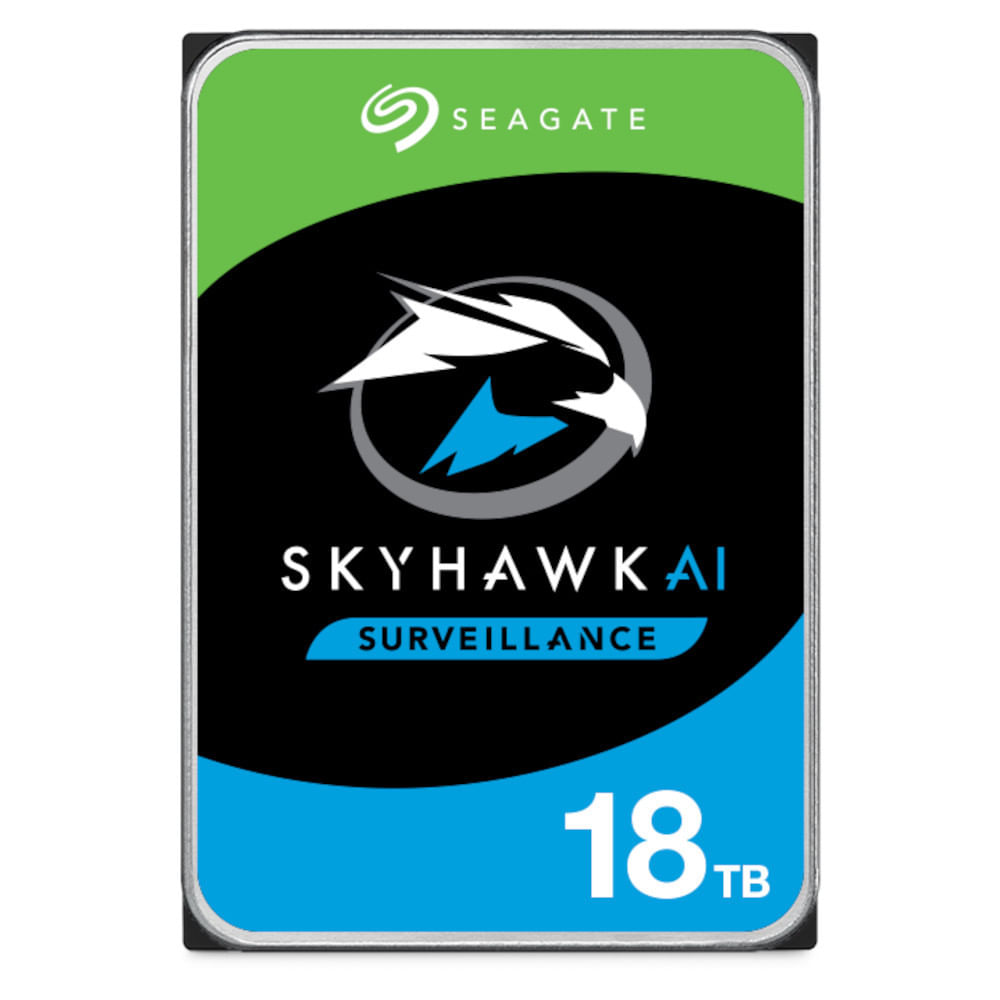 HD Seagate Skyhawk Surveillance 18TB 3.5 Sata III 6 GB/s 256MB 7200RPM - ST18000VE002 Prata