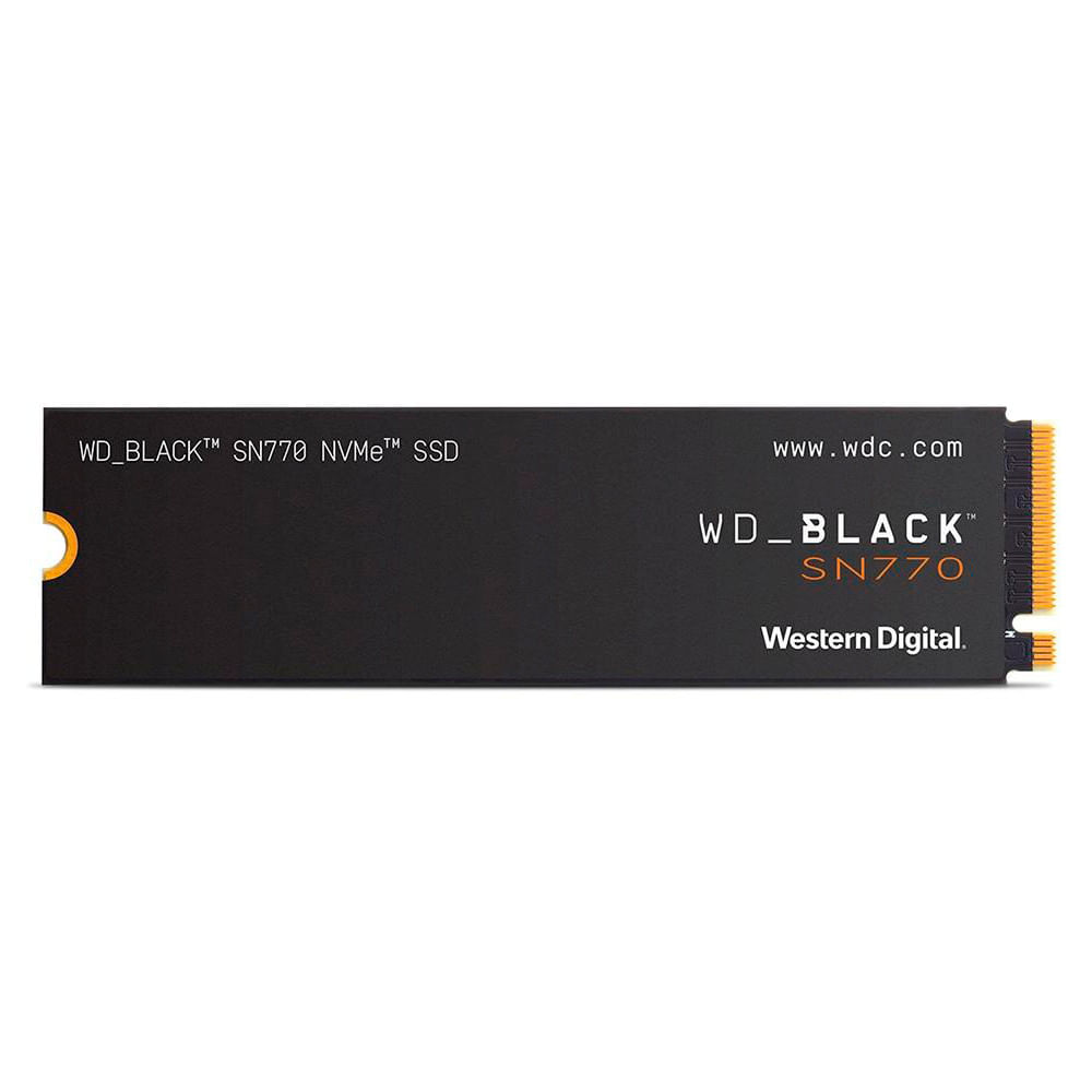 SSD 250GB NVME M.2 2280 WD Black SN770 4000mb/s PCIE Gen4x4 - WDS250G3X0E Preto