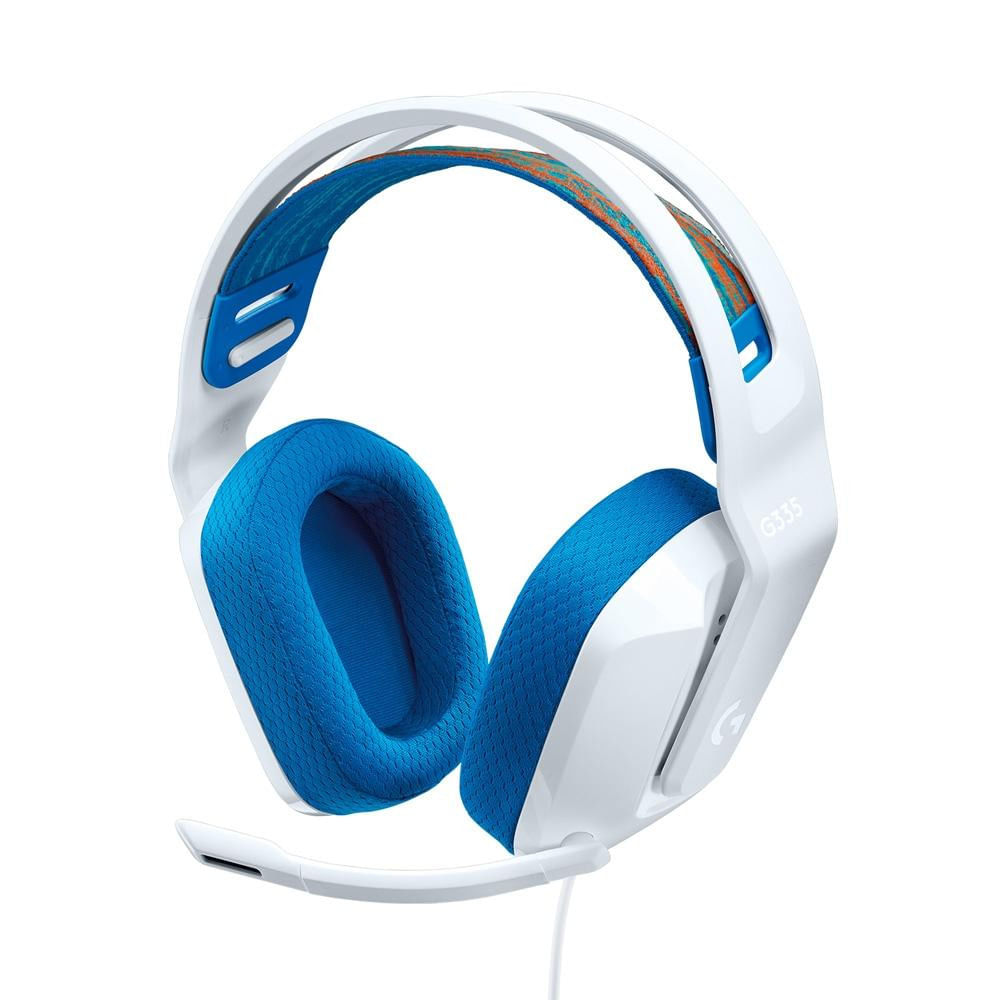 Headset Gamer com Fio Logitech Lightspeed G335 3.5mm Para Xbox PS4 PS5 PC Branco Branco