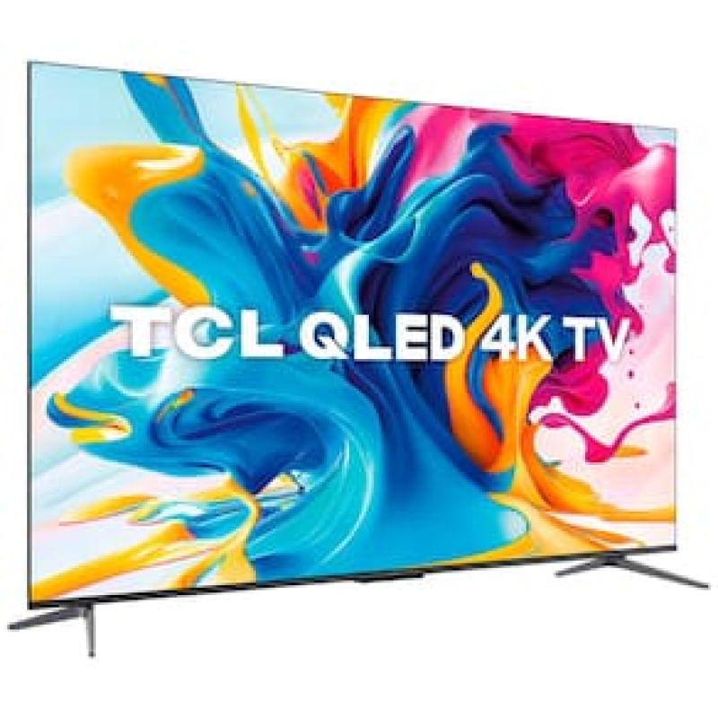"Smart TV TCL QLED 55"" 4K UHD C645 Google TV, Dolby Vision Atmos, DTS, HDR10+, WiFi Dual Band, Bluetooth, Google Assistente e Design Sem Bordas"