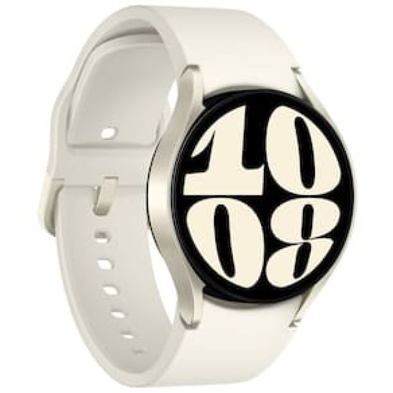"Smartwatch Samsung Galaxy Watch6 LTE 40mm Creme Tela Super AMOLED de 1.31"", Bluetooth, Wi-Fi, GPS, NFC e Google Wear OS"
