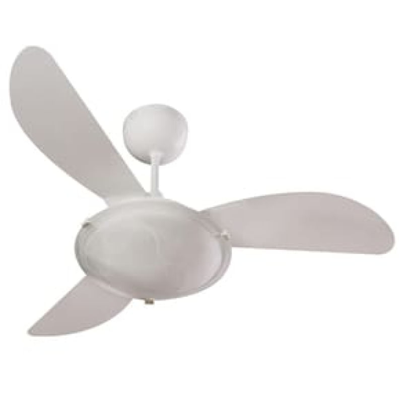 Ventilador de Teto Ventisol Sunny com Lustre, Controle de Velocidade e Reversão de Luz - Branco branco / 220
