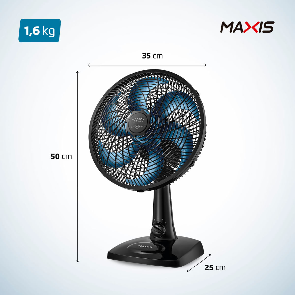 Ventilador de Mesa Maxis 6 pás 30cm  V-30-MX-B 127V