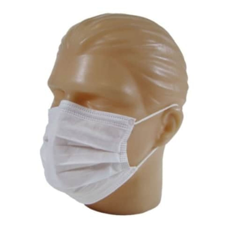Kit 20 Mascara Descartável Com Elástico Tecido TNT Duplo