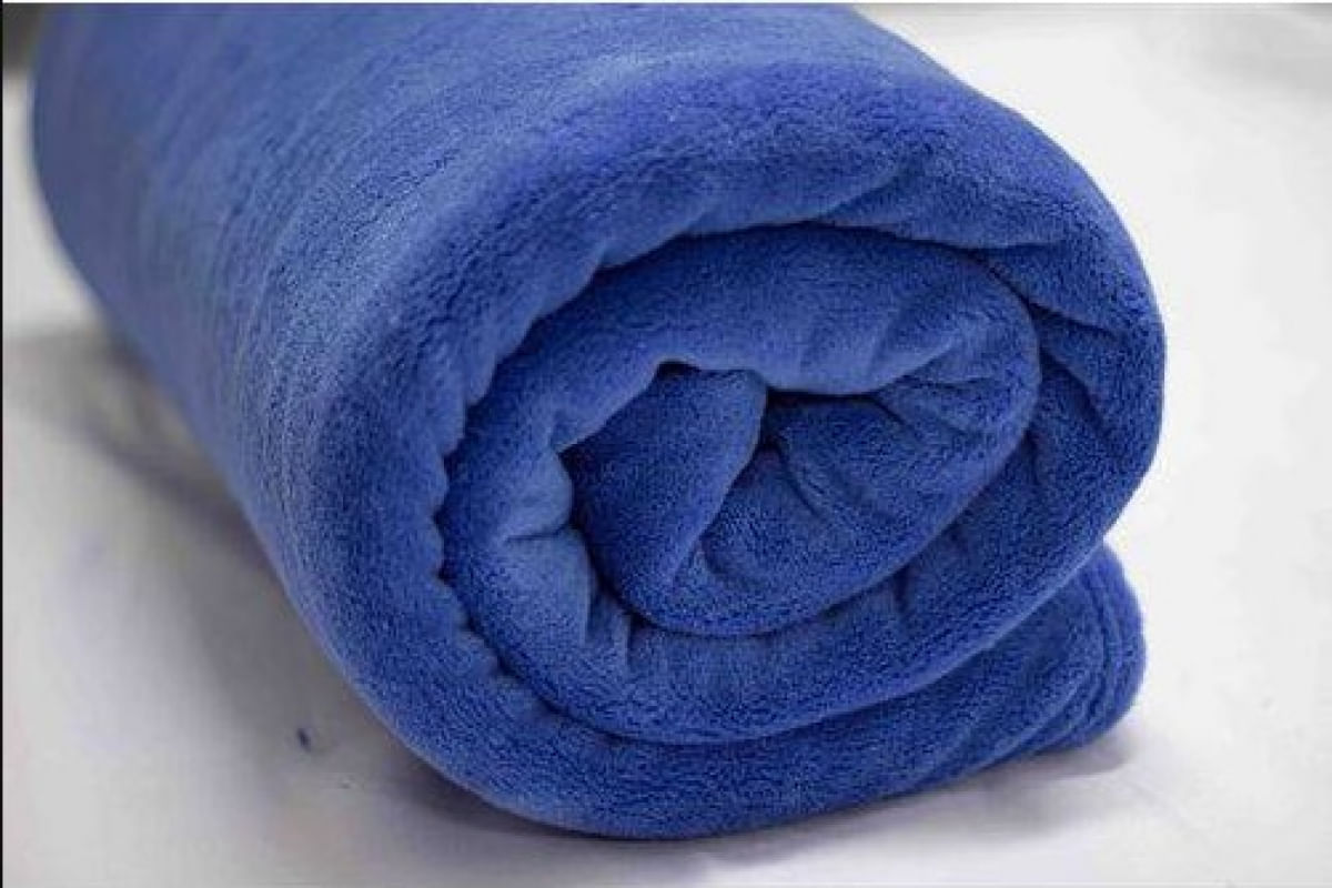 Cobertor Casal Manta Felpuda 01 Peça (toque Aveludado) Azul