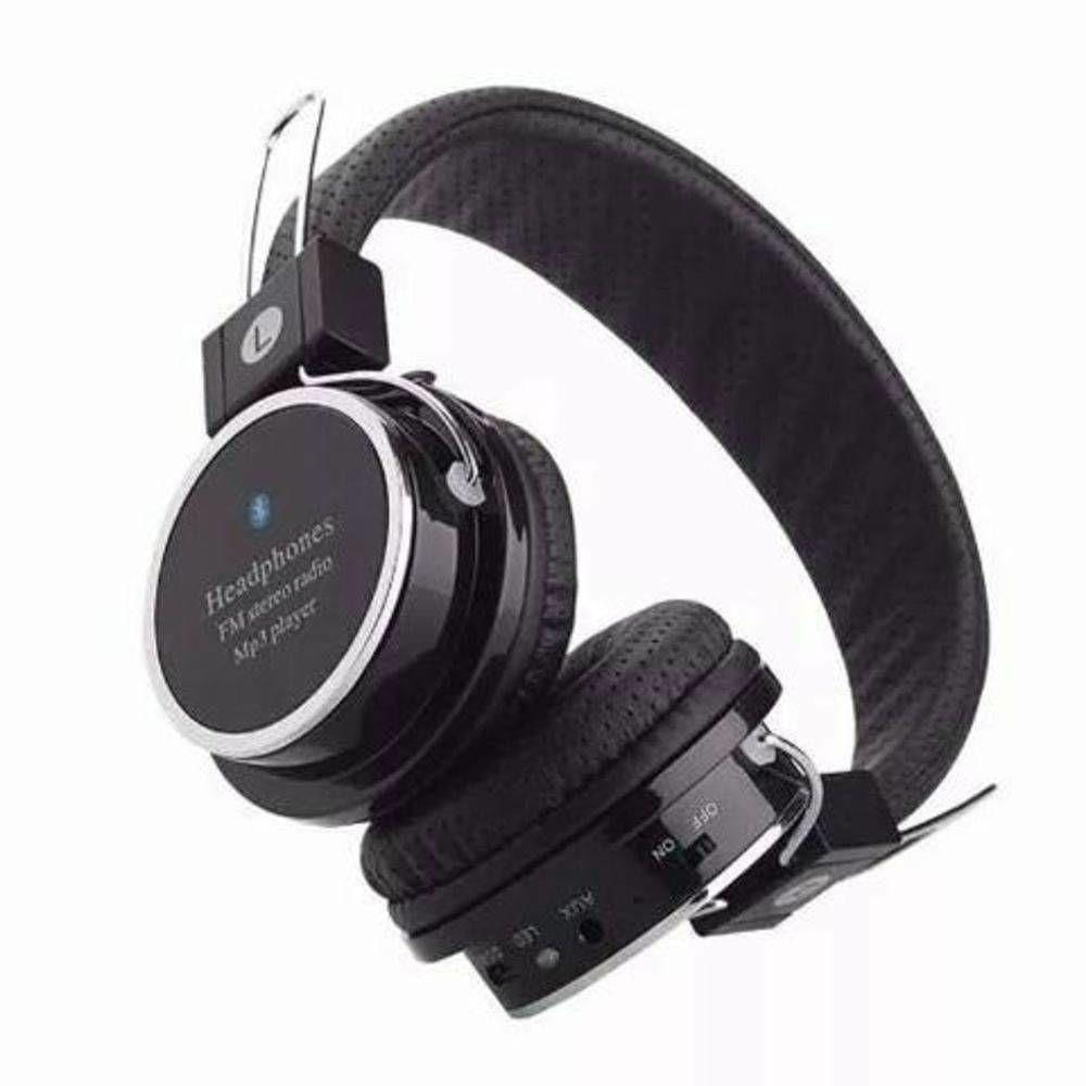 Fone de Ouvido Headphone Bluetooth Micro Sd Mp3 Rádio Fm Preto