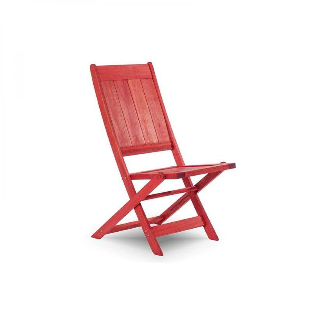 Cadeira Dobrável Acqualung Sem Braços Mão & Formão Vermelho