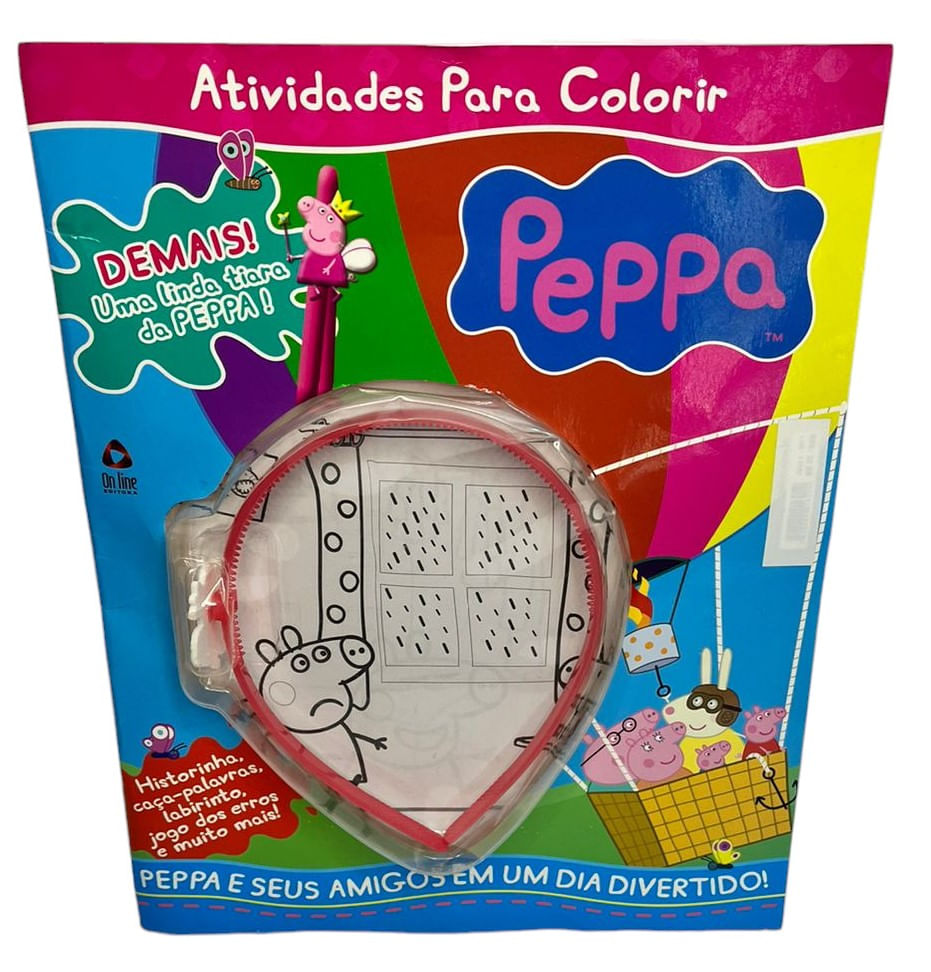 Revista Atividade para colorir Peppa Pig - Um dia divertido