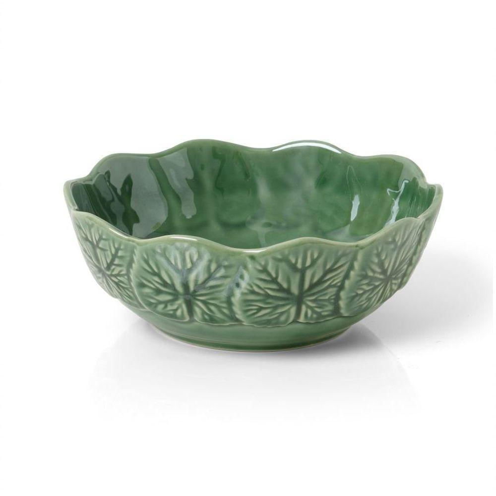 Bowl Copa E Cia Versailles Leaf Grande Em Cerâmica Artesanal Verde