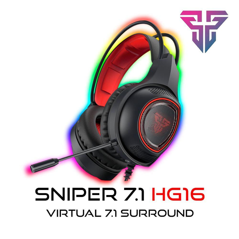 Headset Gamer Sniper 7.1 Usb Iluminação Rgb Fantech Hg16