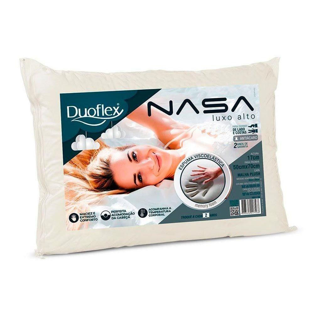Travesseiro Viscoelástico Nasa Ns1116 Alto Luxo P/fronha (50x70) - Duoflex