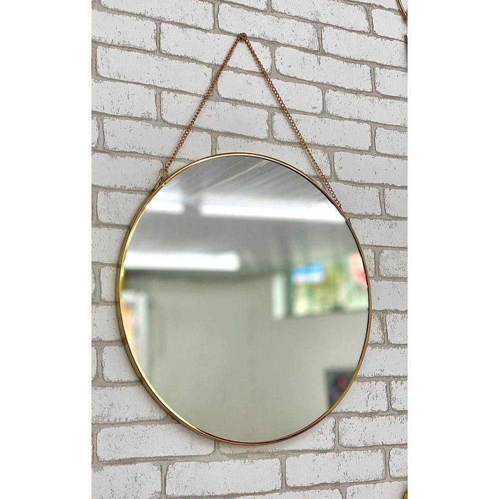 Espelho Decorativo Redondo Com Alca 30*30*1,1cm