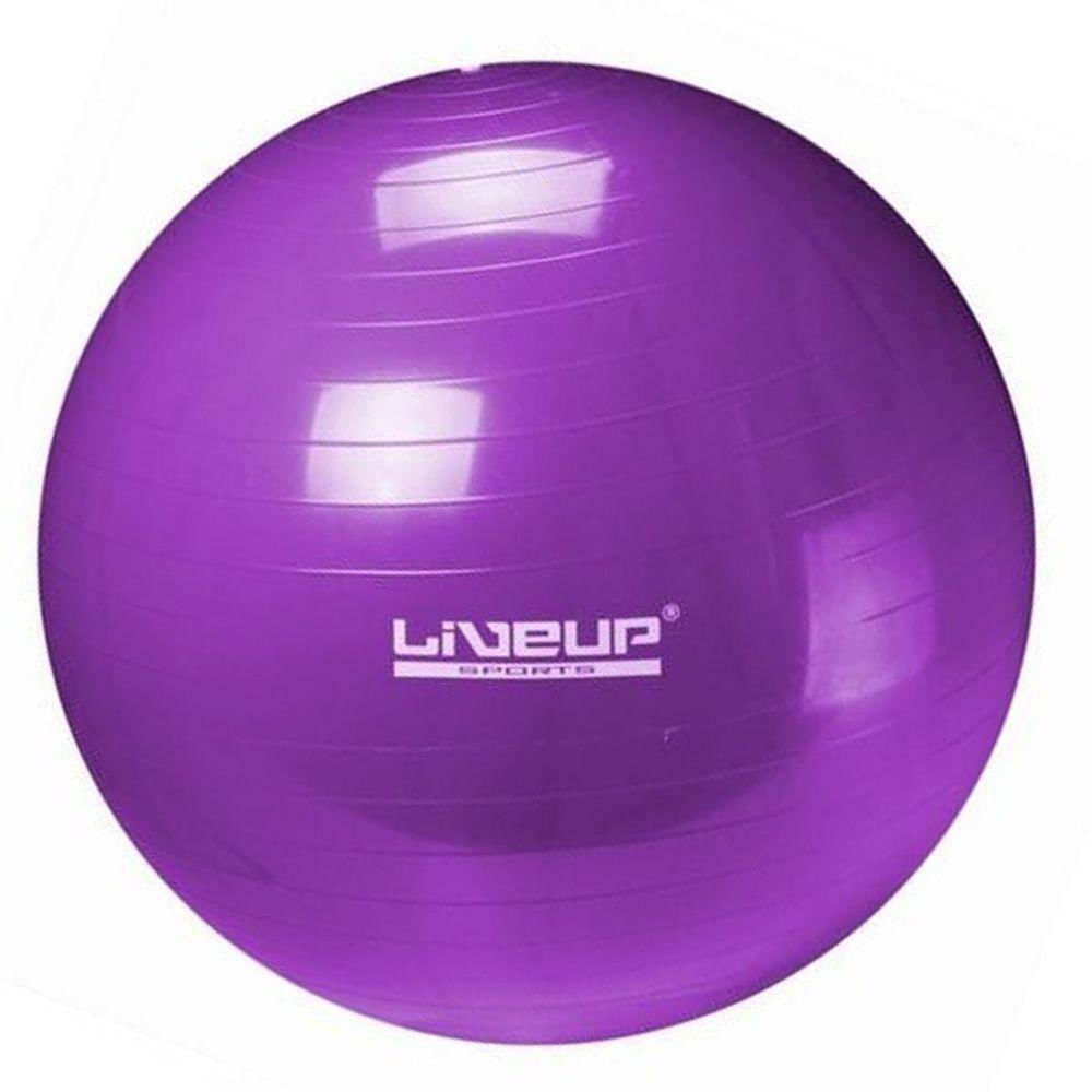 Bola Pilates Yoga Fitball Liveup Tamanho 55cm Cor Roxa