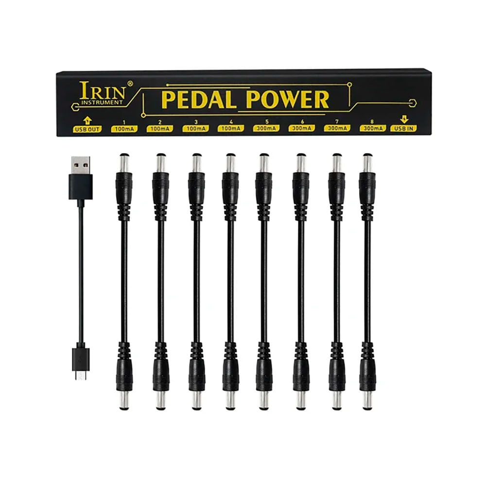 Fonte P/ 8 Pedais Irin Pedal Power 5 VDC - 500 mA - FT0106
