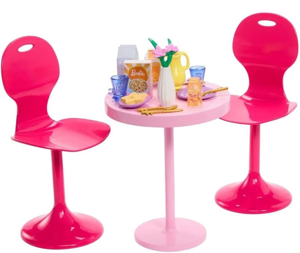 Barbie Filme Móveis e Acessórios Conjunto Mesa Cadeira HPT53 Mattel
