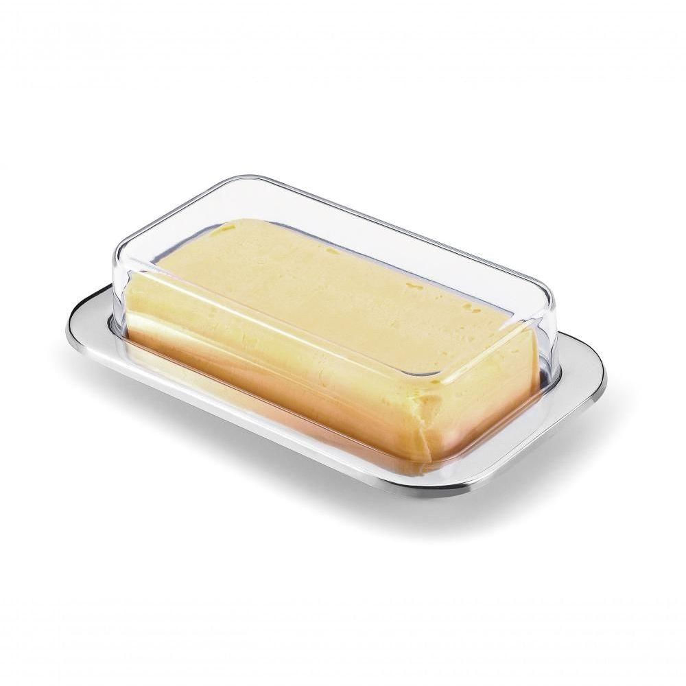 Manteigueira Pote Para Guardar Manteiga Geladeira Aço Inox